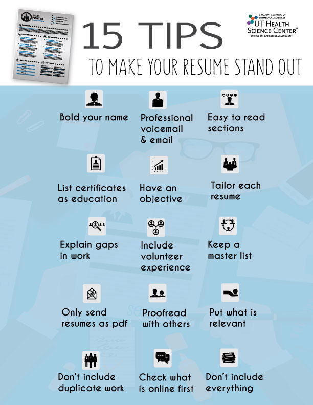 tips to make a resume stand out